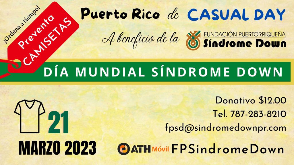 FPSD ANUNCIA PREVENTA CAMISETAS «DÍA MUNDIAL SÍNDROME&nbsp;DOWN»